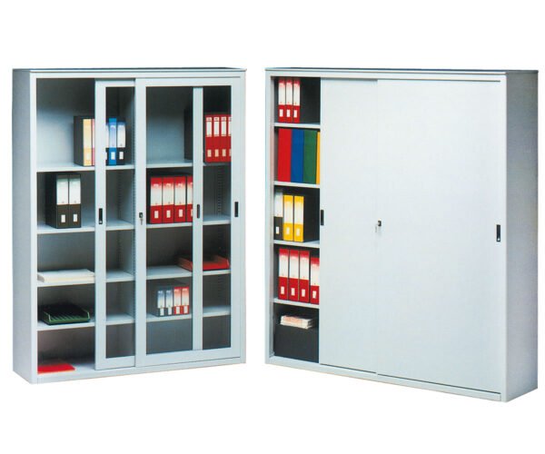 Armoire bibliothèque métal 2 portes 180 x 45 x 200 H. Cm