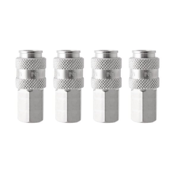 Lot de 4 raccords rapides multiprofils taraudes femelles 1/4"