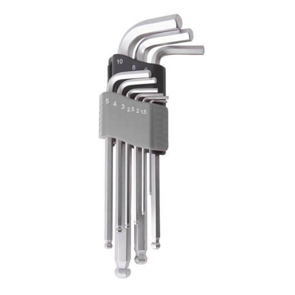 Clés hexagonales sphériques h1,5-10 (9 pcs)