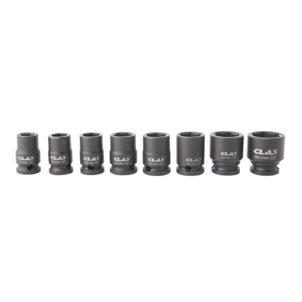Coffret douilles choc 10-19mm 3/8" (8 pcs) – Image 2